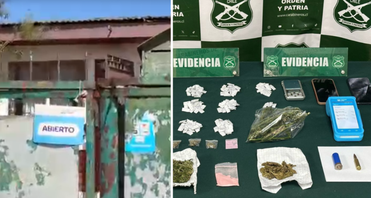 Con letrero de “abierto” y pago con tarjeta: desbaratan punto de venta de drogas en casa de Quintero
