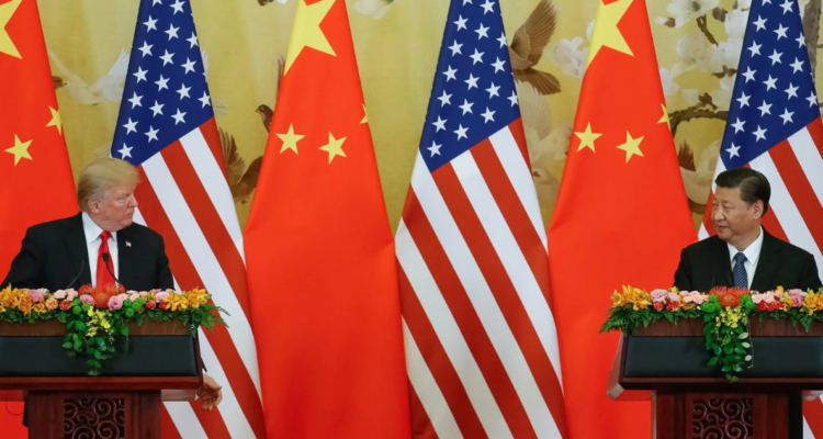 Imagen de archivo de Donald Trump y Xi Jinping en 2017