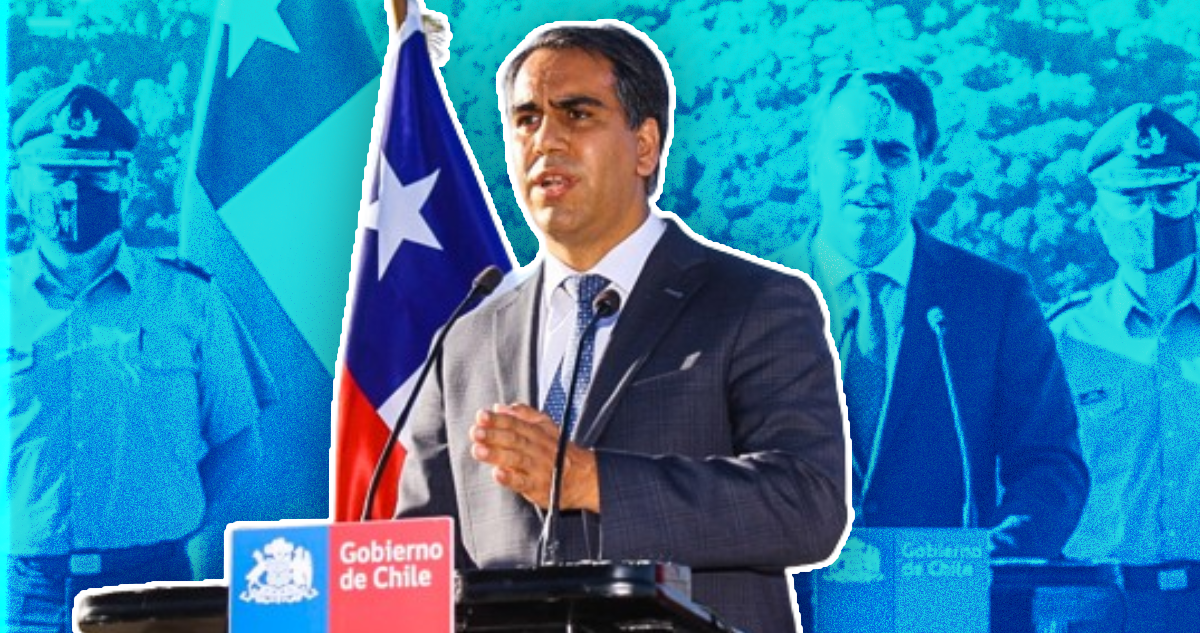 Pablo Urquizar en su presentación como coordinador de seguridad de la Macrozona Sur en 2021 durante el segundo gobierno de Piñera