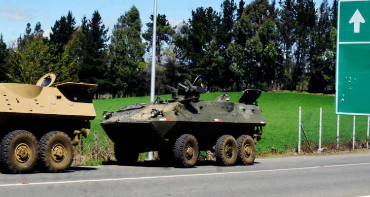 Vehículo blindado por estudio que reveló que hay hectáreas en La Araucanía donde policías no pueden ingresar