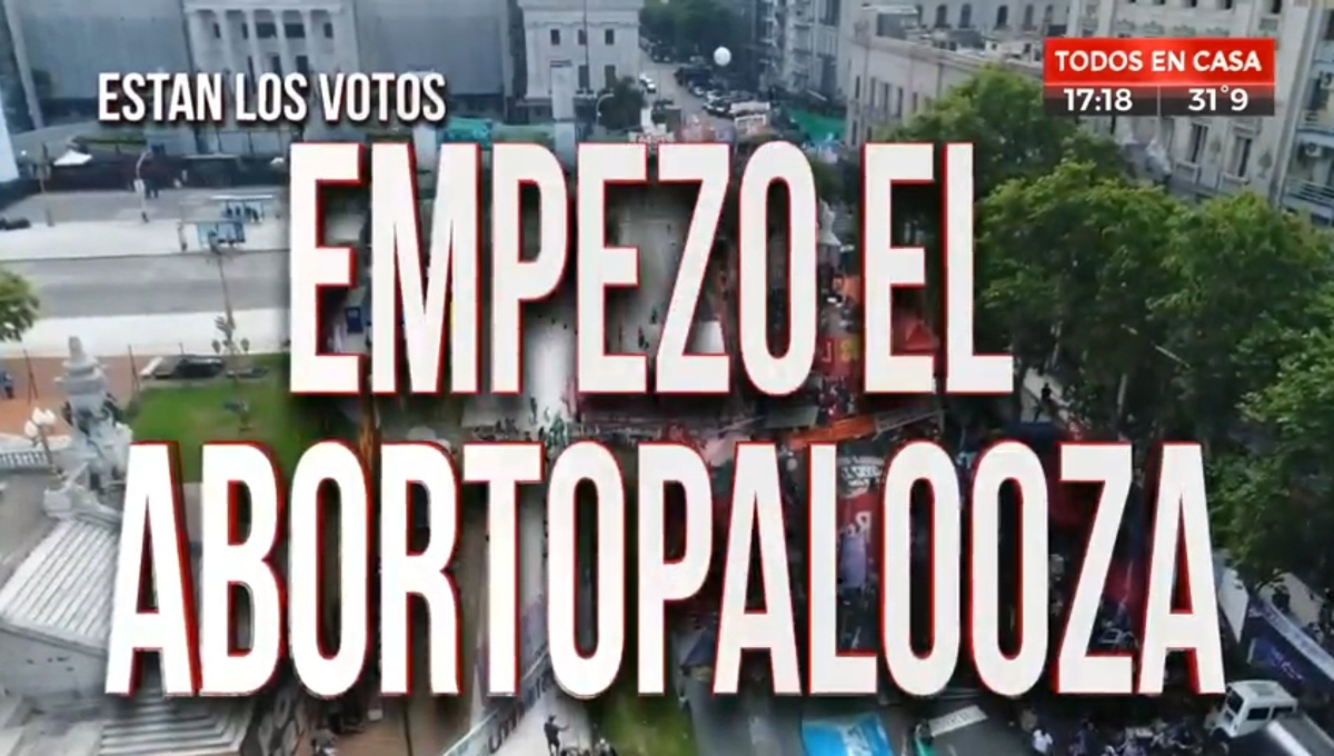 Medios bautizaron como "Abortopalooza", al debate sobre el aborto en Argentina.
