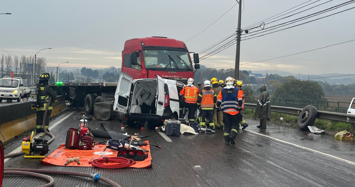 Accidente en avenida Alessandri en Concepción