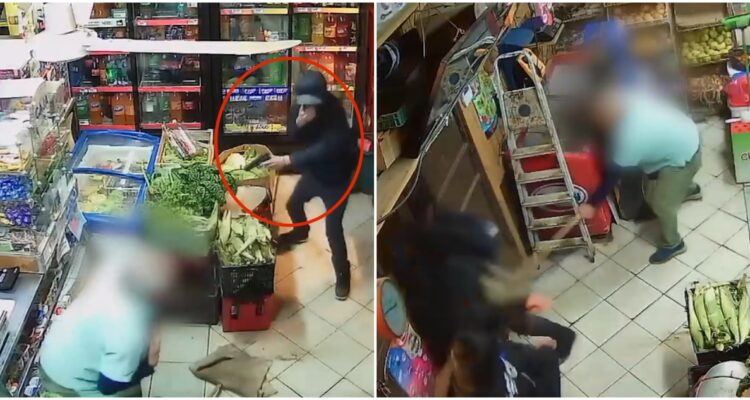 Adulto mayor frustra a escobazos robo en negocio