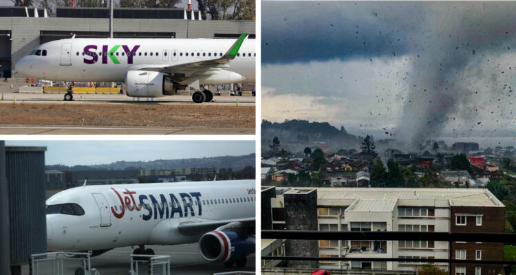Aerolíneas anuncian medidas para pasajeros con vuelos afectados por tornado en Puerto Varas