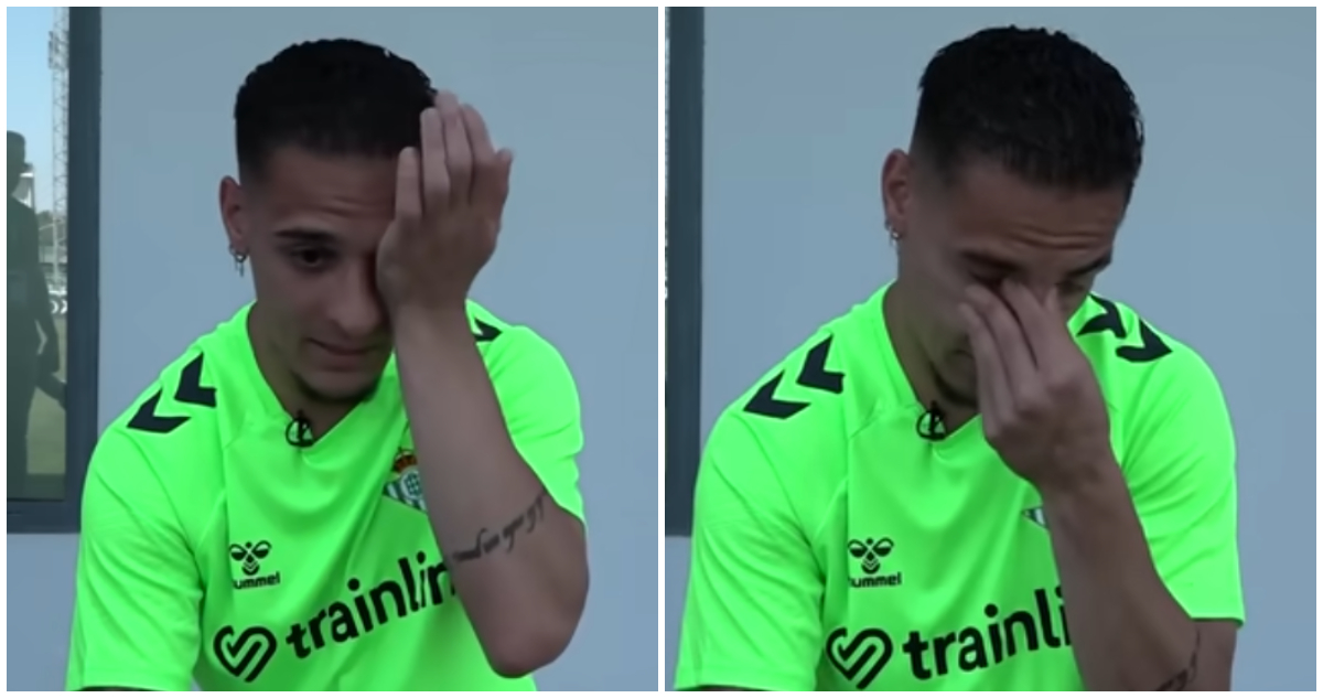 Antony llora al recordar su paso por el United