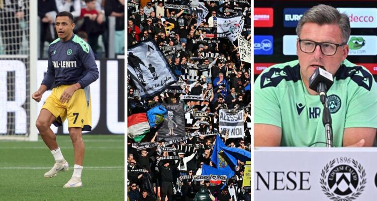 Alexis Sánchez provocó quiebre entre hinchas y DT de Udinese.