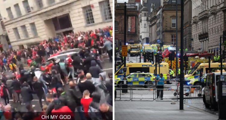 27 heridos -cuatro de ellos niños- dejó el atropello masivo en Liverpool.
