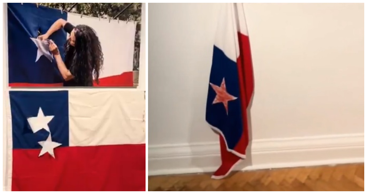 Republicanos critican muestra en el Museo de Bellas Artes: acusan ultraje a la bandera