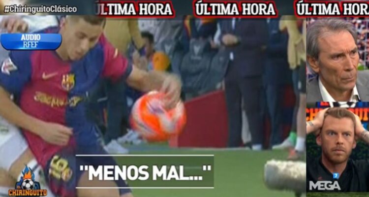 Polémica por gol anulado a Barcelona ante Real Madrid y un “menos mal” escuchado en la cabina del VAR