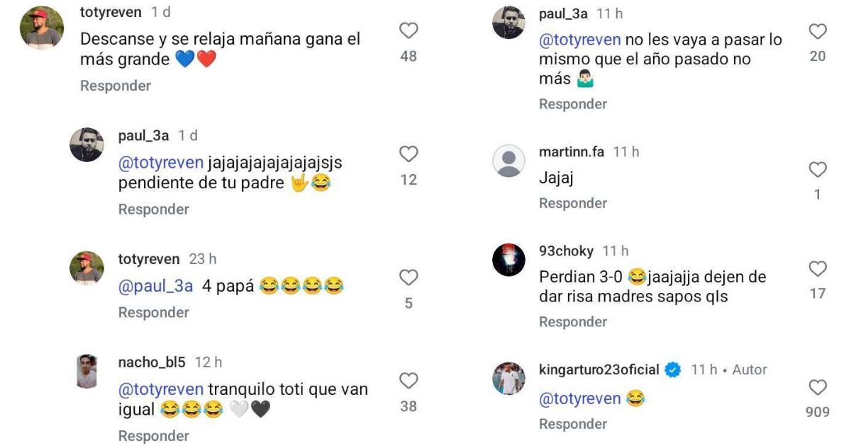 HIncha de La U se burló de Arturo Vidal y el 'Rey' devolvió la gentileza