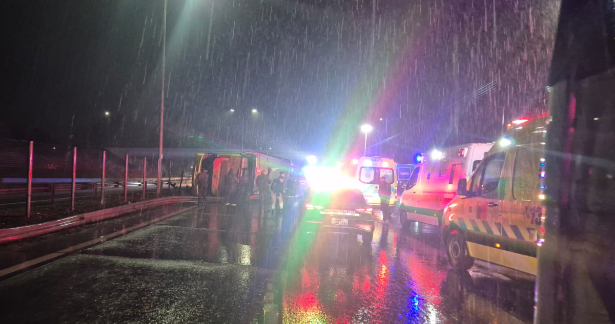 Al menos cinco muertos deja grave accidente de bus en la Ruta 5 Sur a la altura de San Fernando