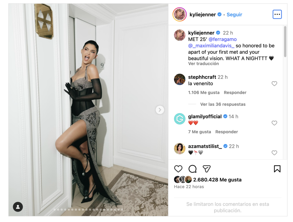 Kylie Jenner en la Met Gala