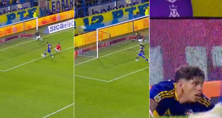 Carlos Palacios erró solo frente al arco ante Independiente.