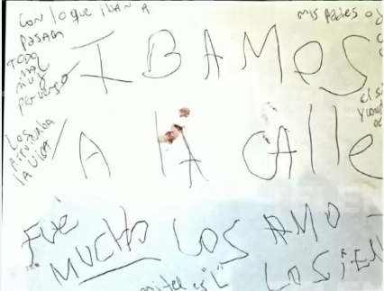 Carta escena del crimen de Villa Crespo