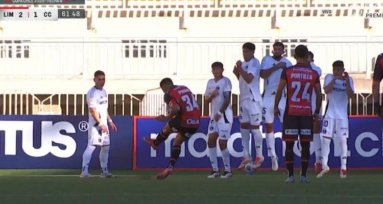 César Pinares y su golazo de tiro libre para Limache ante Colo Colo en Copa Chile
