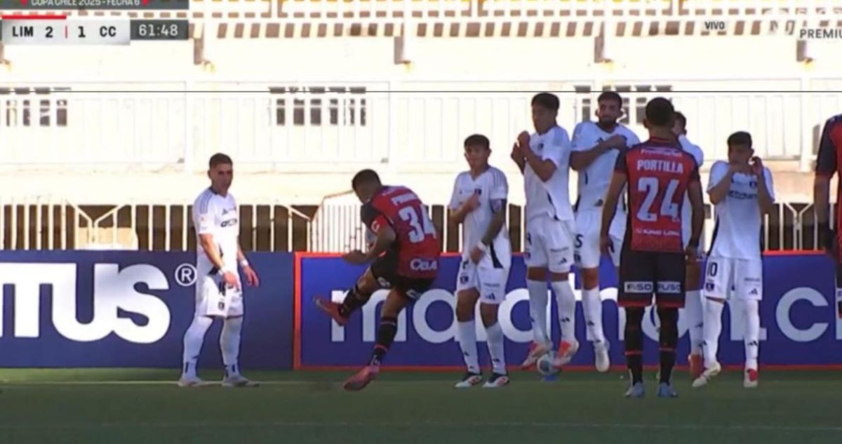 César Pinares y su golazo de tiro libre para Limache ante Colo Colo en Copa Chile