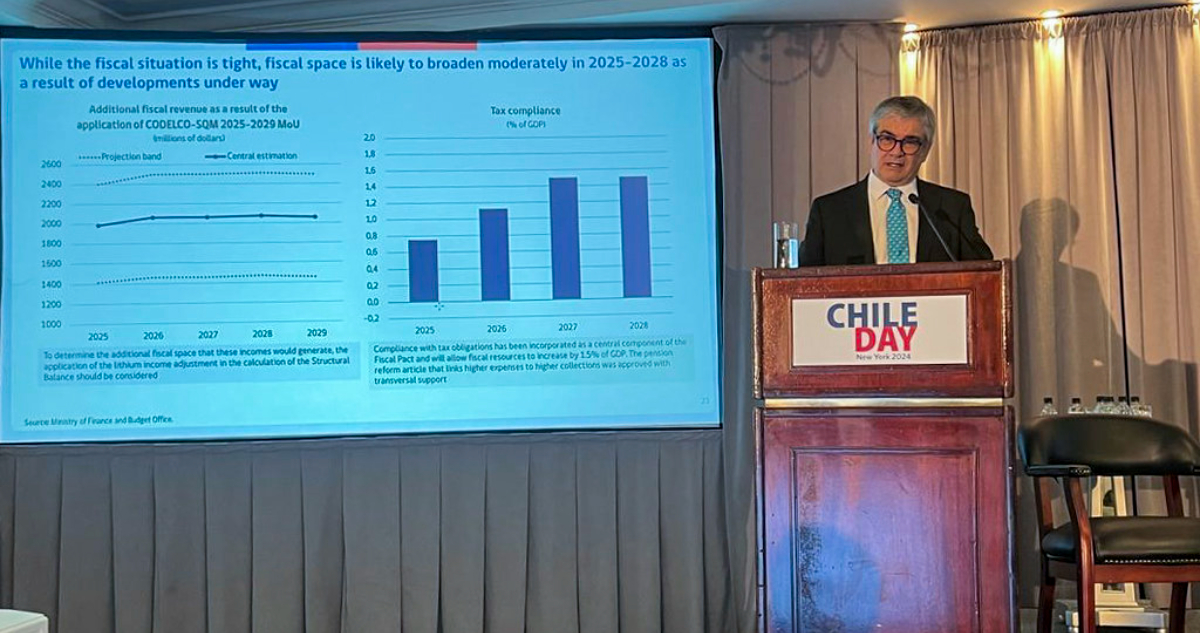 Marcel aterrizó en Nueva York para intentar cautivar a inversionistas de EEUU en el Chile Day 2025