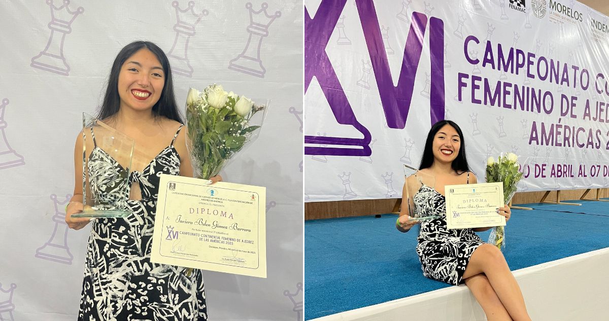 Javiera Gómez, la campeona chilena que brilló en torneo continental de ajedrez en México