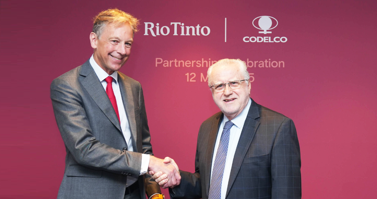 Codelco y la minera Río Tinto potencian su colaboración para desarrollar un distrito minero conjunto
