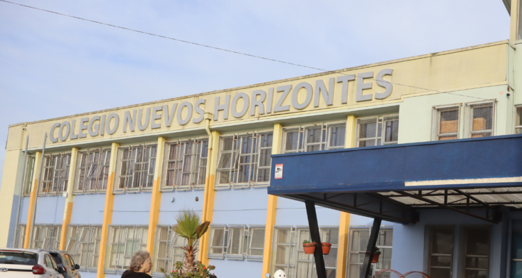 Frontis del colegio Nuevos Horizontes por ampliación de la detención de menor involucrado en balacera