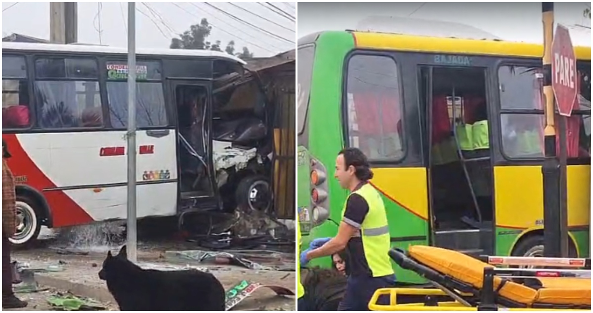 Colisión de micros en Limache: deja 11 lesionados