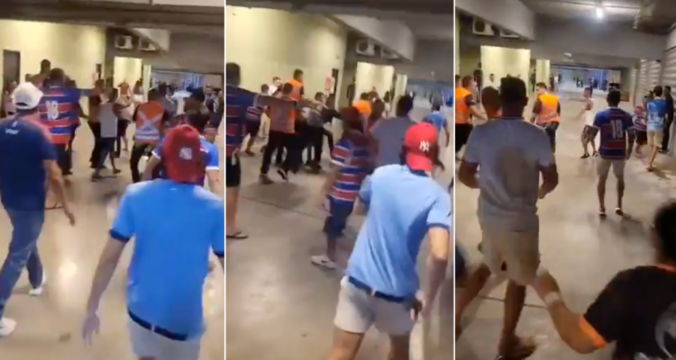 Hinchas de Fortaleza sacan a los golpes a fanáticos de Colo Colo en Brasil.