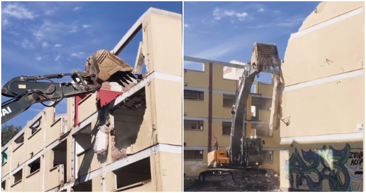 Demolición de torres de departamentos en Michaihue en San Pedro de la Paz