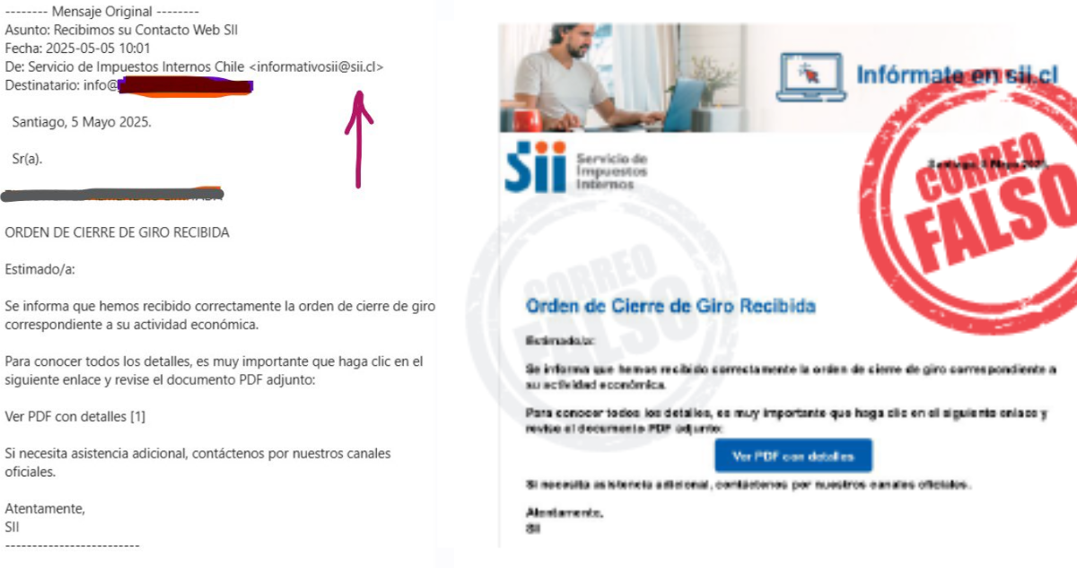 SII llama a no caer en estafa que busca suplantar su mensajería por correo: piden no ingresar a links