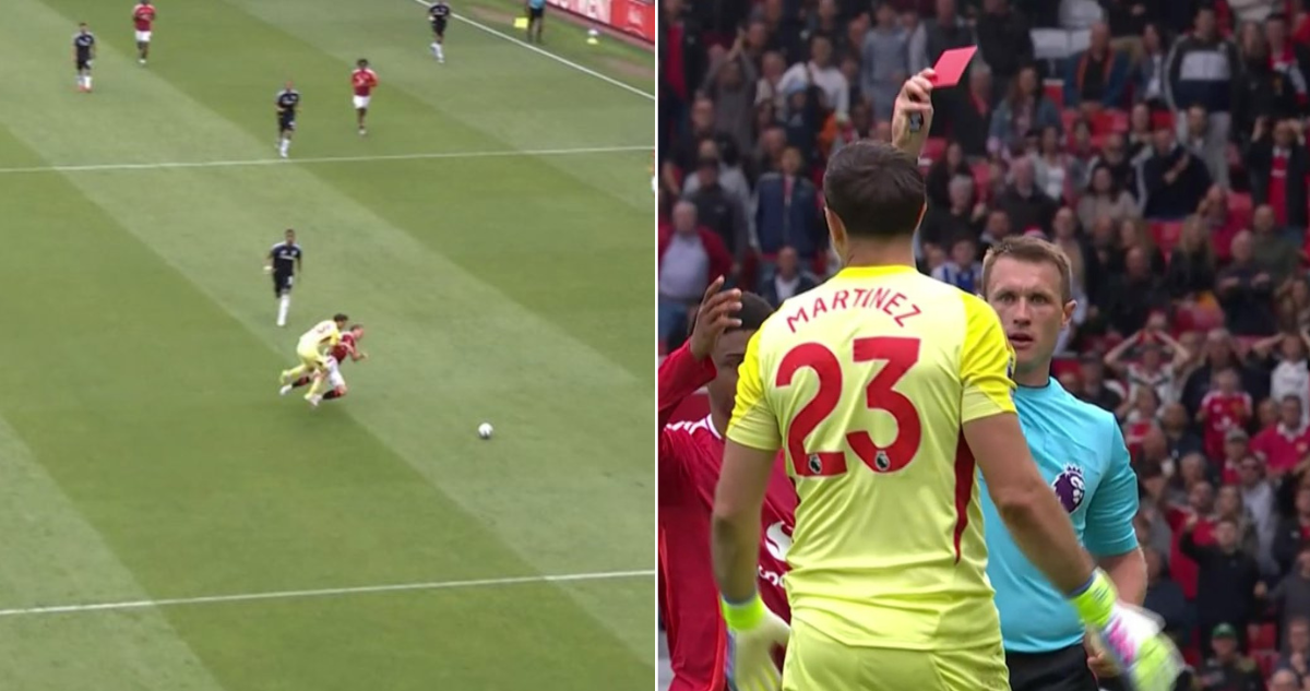 Dibu Martínez complica al Aston Villa con inútil expulsión ante Manchester United.