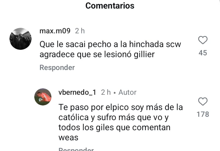 El intercambio entre el hincha de Católica y Vicente Bernedo en redes