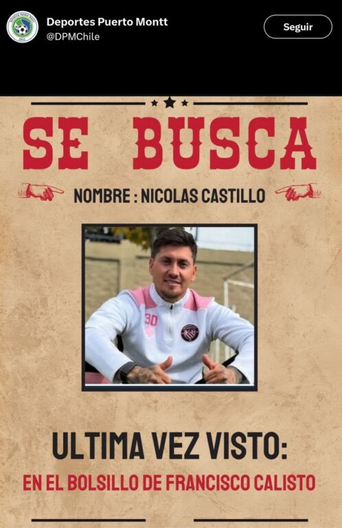 Funa a Nicolás Castillo | Captura redes sociales