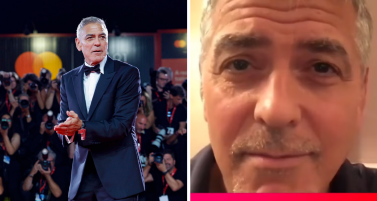 George Clooney real a la izquierda y captura del actor generado con IA en estafa