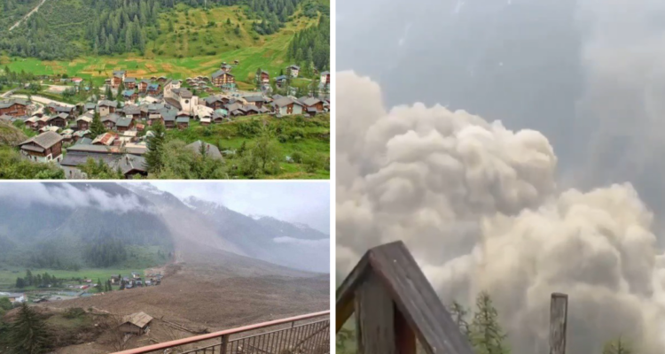 Pueblo suizo quedó destruido por desprendimiento de un glaciar, pero estaban preparados y nadie murió