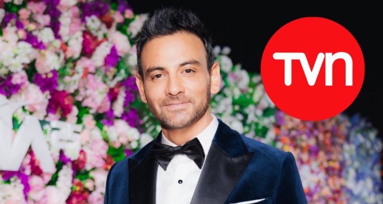 Gonzalo Ramírez en la Gala del Festival de Viña y logo de TVN en referencia a crisis presupuestaria