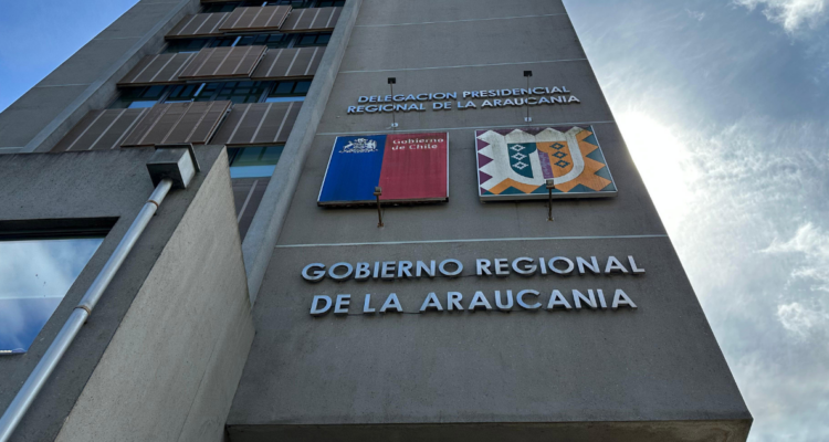 Frontis del GORE Araucanía luego que la justicia dejara sin efecto el sobreseimiento definitivo de cuatro funcionarios y exfuncionarios por el caso Convenios