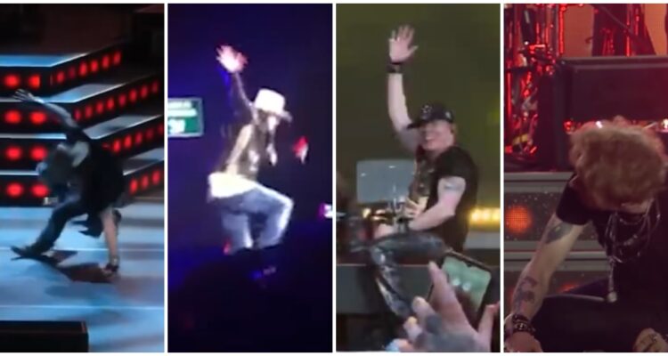 Guns N Roses compila las mejores caídas de Axl Rose en 40 años de rock (incluida la última)