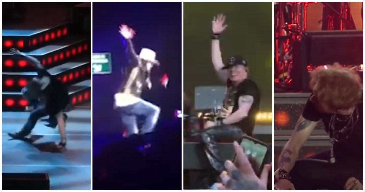 Guns N Roses compila las mejores caídas de Axl Rose en 40 años de rock (incluida la última)