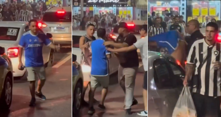 Hincha azul debió quitarse camiseta de La U tras ser apretado por barra de Botafogo en Brasil.