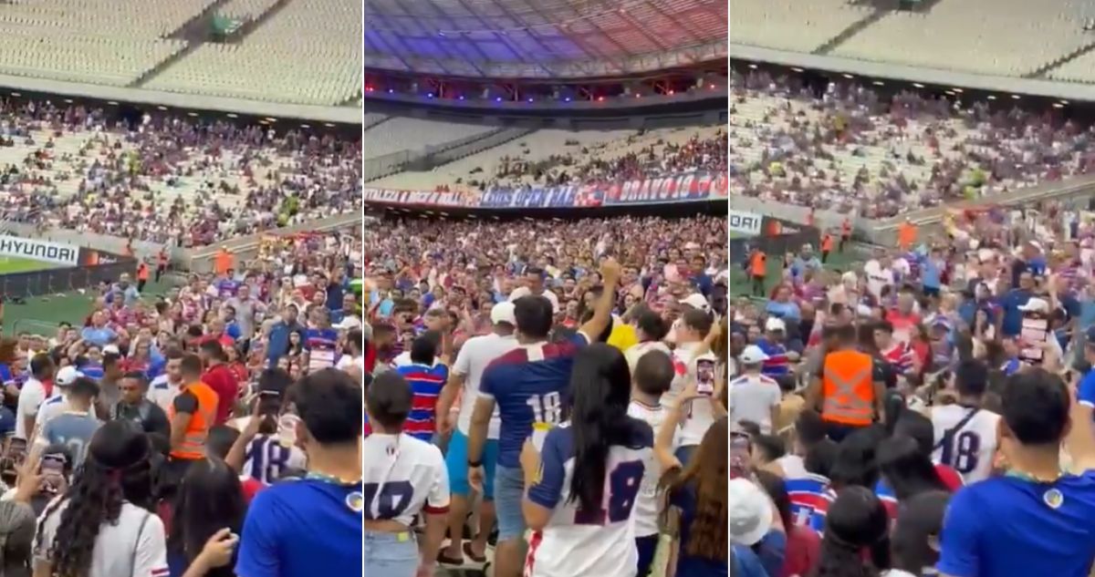Hinchas de Colo Colo fueron expulsados de estadio en Fortaleza: tenían prohibido el ingreso