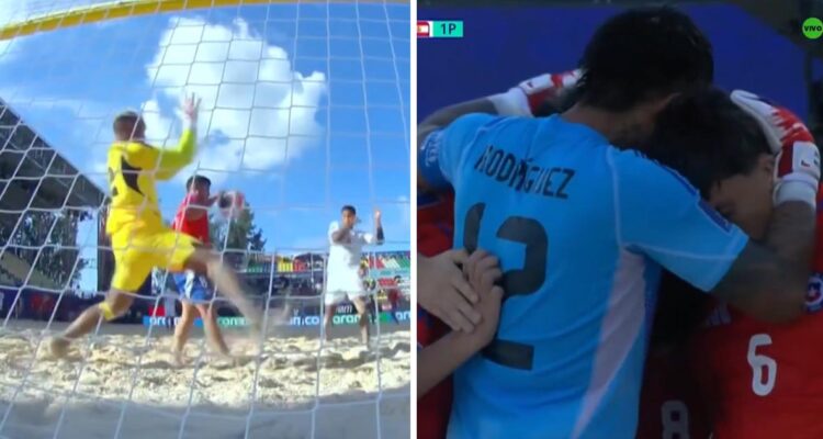 Chile anotó con polémica su primer gol en Mundial de Fútbol Playa.