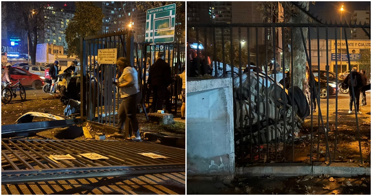 Hombre muere tras colisionar y chocar contra reja en Estación Central