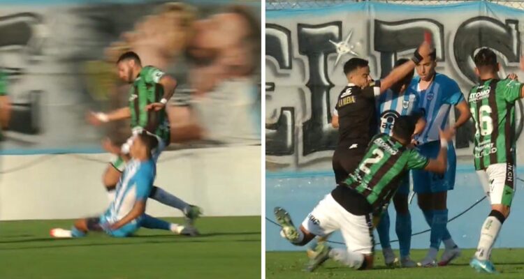 Horrible lesión en el fútbol de Argentina.