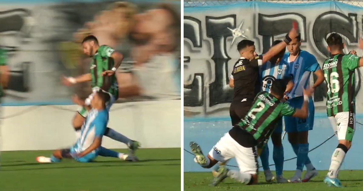 Horrible lesión en el fútbol de Argentina.
