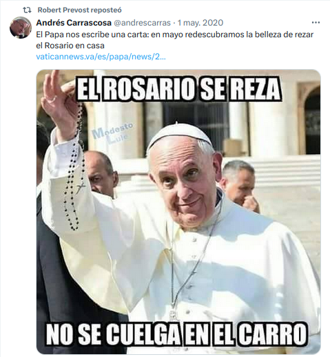 Meme Robert Prevost, Papa León XIV
