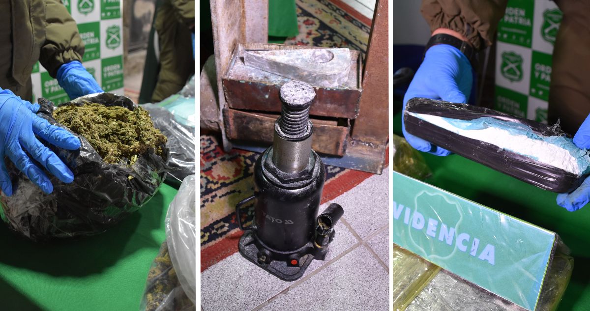 Desbaratan laboratorio de droga en ruta que une Aysén y Coyhaique: se incautó cocaína y marihuana