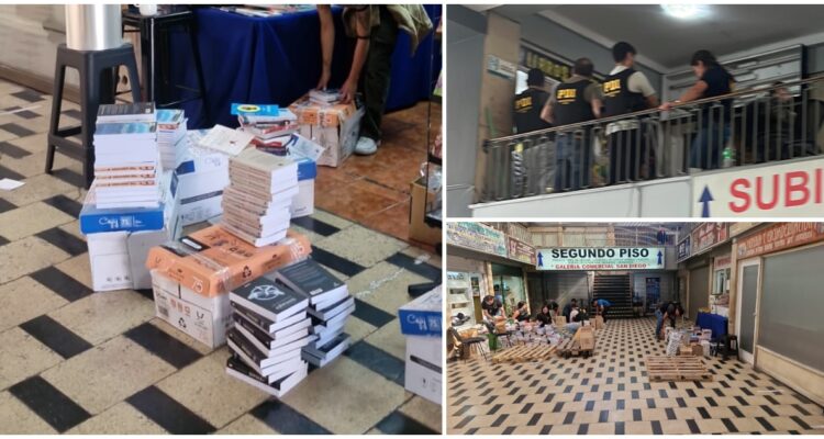 Incautan más de 30 mil libros piratas en calle San Diego: equivaldrían a 420 millones de pesos
