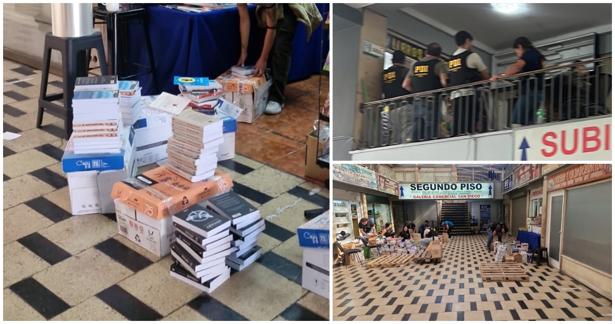 Incautan más de 30 mil libros piratas en calle San Diego: equivaldrían a 420 millones de pesos