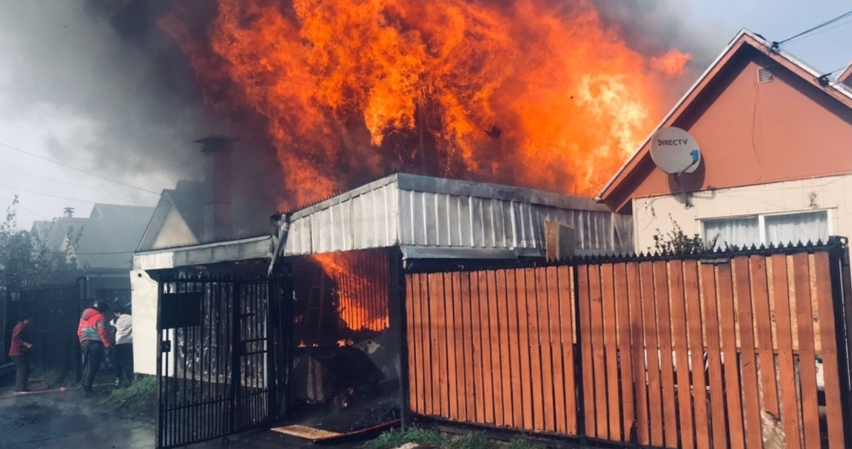 Incendio en vivienda de Temuco que dejó una mujer muerta