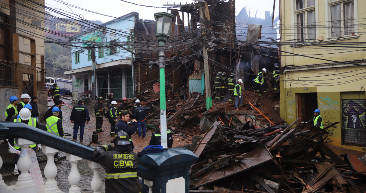 Incendio en Valparaíso por el cual fue detenida una persona