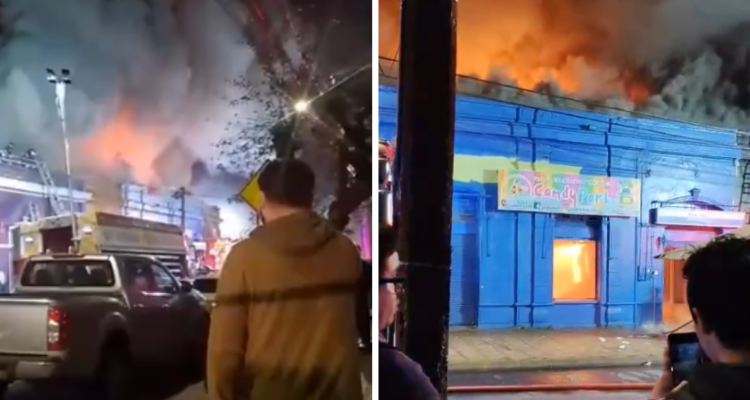 Incendio en Victoria que afectó a locales comerciales